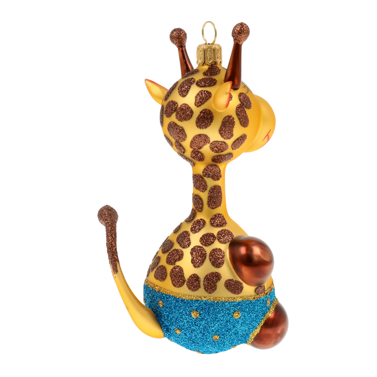 Jovial Azure Wanderer | Hand-Painted Glass Ornament | Blubom 2020-053