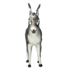 Steadfast Ash Burro | Hand-Painted Glass Ornament | Blubom 2020-055