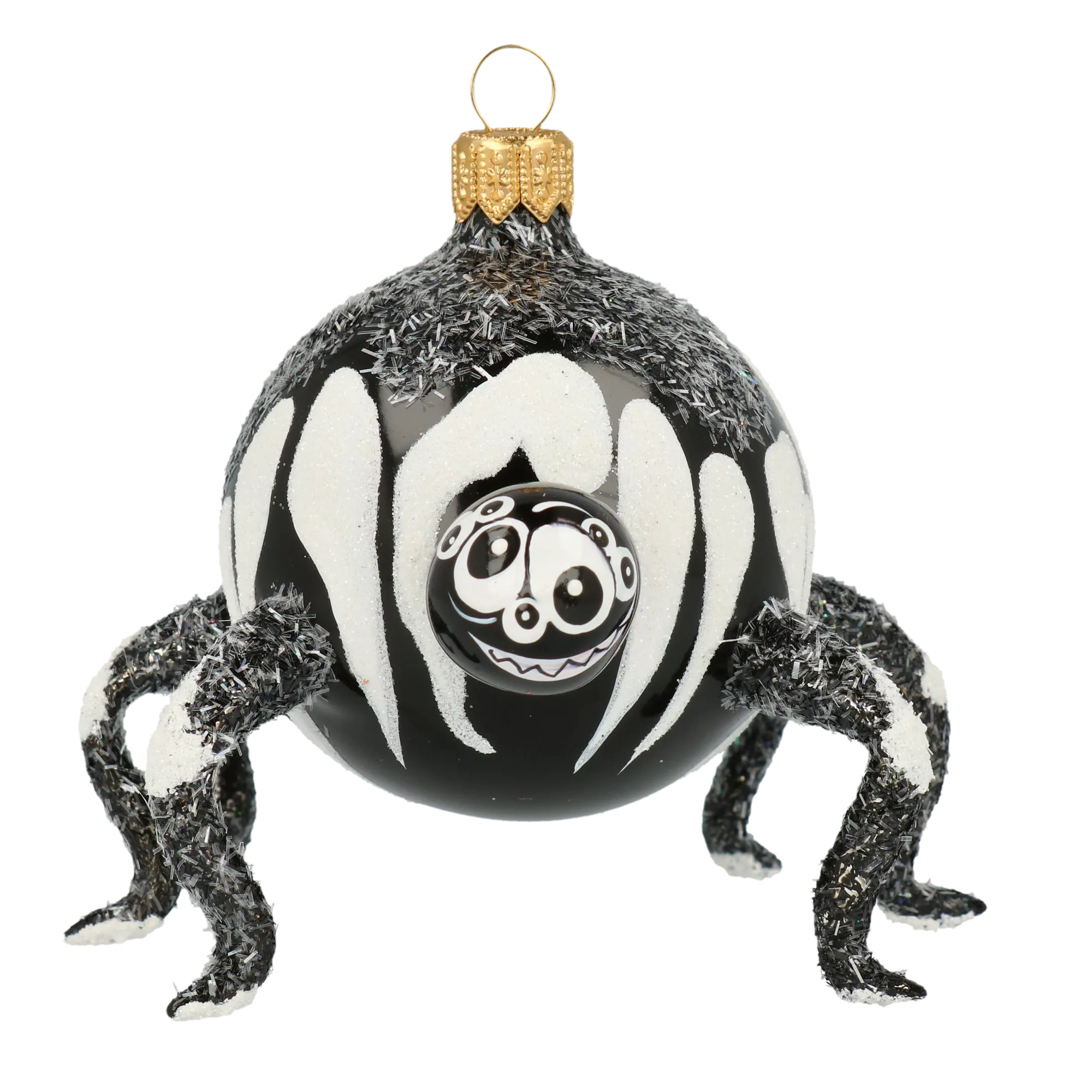 Spider in Love - Charming Glass Decoration. Handmade Glass Christmas ornament. 2020-059