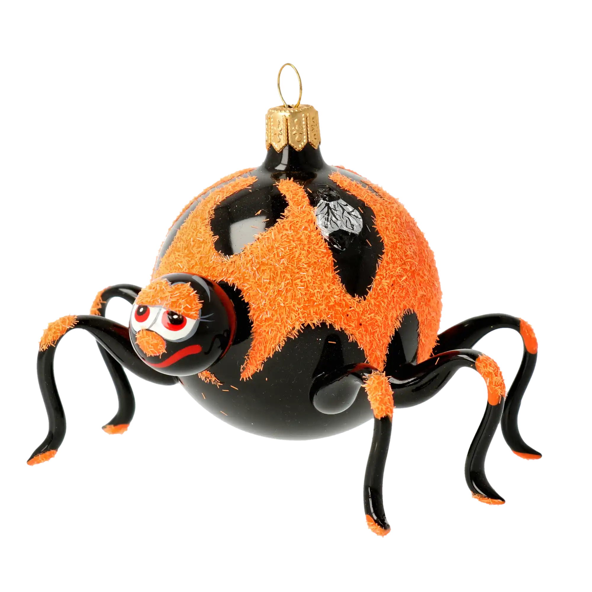 Spooky Blaze  Halloween Spider  Glass Christmas ornament free blowing