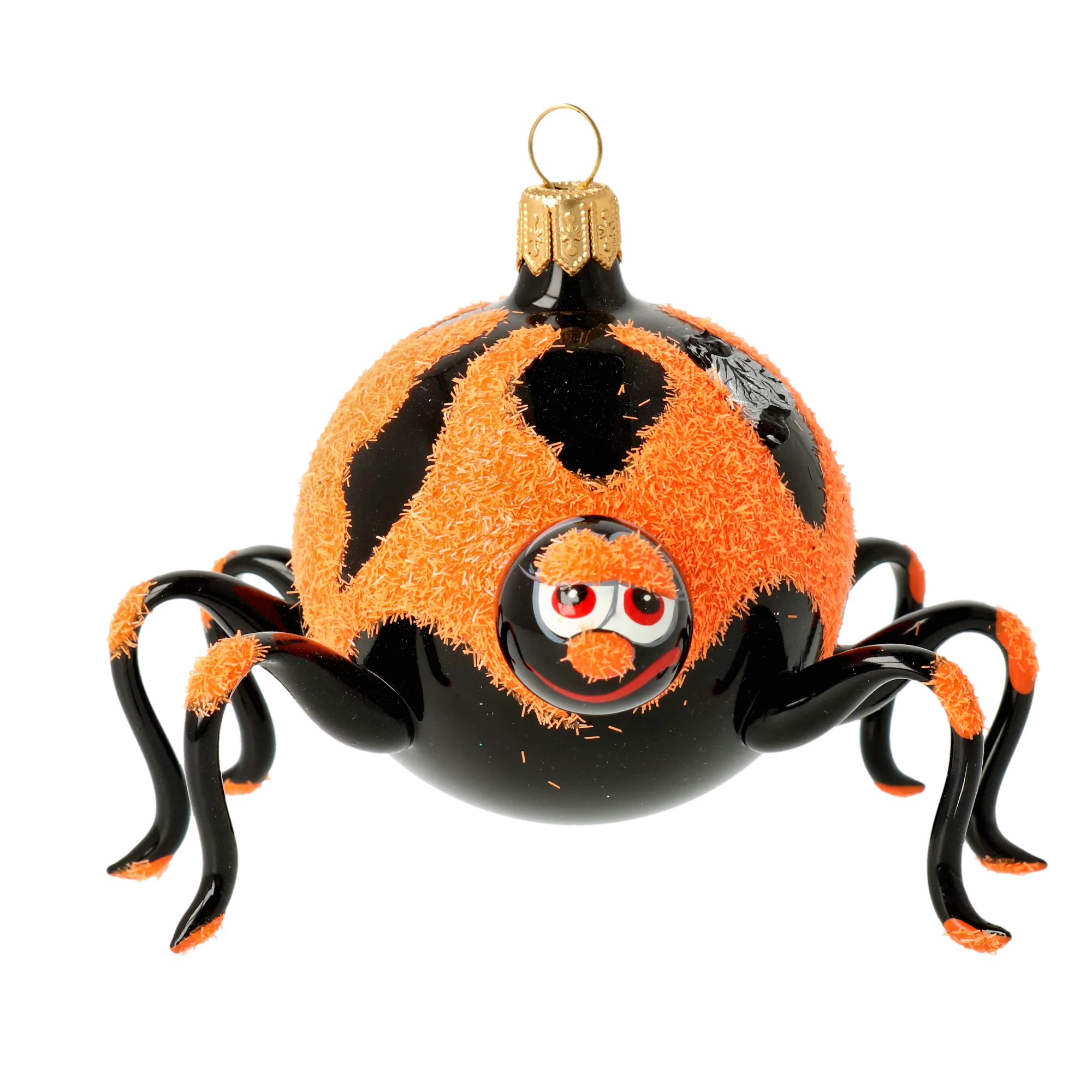 Many-Eyed Spider in Tangerine & Onyx