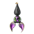Nocturnal Violet Sentinel | Hand-Painted Glass Ornament | Blubom 2020-065