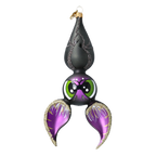 Nocturnal Violet Sentinel | Hand-Painted Glass Ornament | Blubom 2020-065