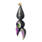 Nocturnal Violet Sentinel | Hand-Painted Glass Ornament | Blubom 2020-065