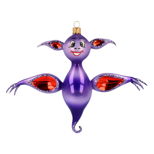 Amethyst Midnight Bat Premium christmas glass ornament 2020-068