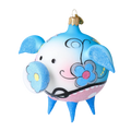 Serene Blossom Trotter | Hand-Painted Glass Ornament | Blubom 2020-073