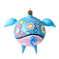 Załaduj obraz do przeglądarki galerii, Azure Blossom Piglet Premium christmas glass ornament 2020-073
