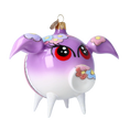 Load image into Gallery viewer, Lavender Blossom Piglet Premium christmas glass ornament 2020-074
