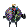 Załaduj obraz do przeglądarki galerii, Midnight Jeweled Piglet Premium christmas glass ornament 2020-075
