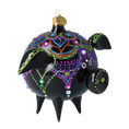 Załaduj obraz do przeglądarki galerii, Midnight Jeweled Piglet Premium christmas glass ornament 2020-075
