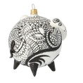 Load image into Gallery viewer, Noir Lace Piglet Premium christmas glass ornament 2020-076
