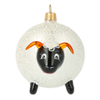 Gentle Amber Ram | Hand-Painted Glass Ornament | Blubom 2020-077