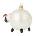 Load image into Gallery viewer, Pearl White Sheep Premium christmas glass ornament 2020-077
