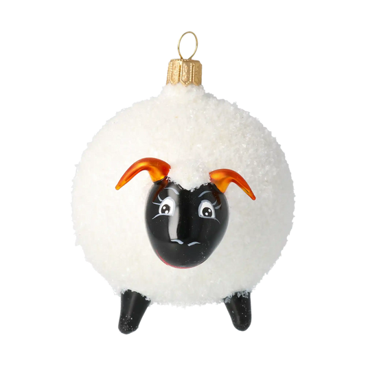 Puchata owca Szklana Ozdoba
