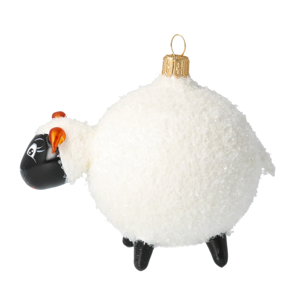 Inquisitive Highland Ram | Hand-Painted Glass Ornament | Blubom 2020-078