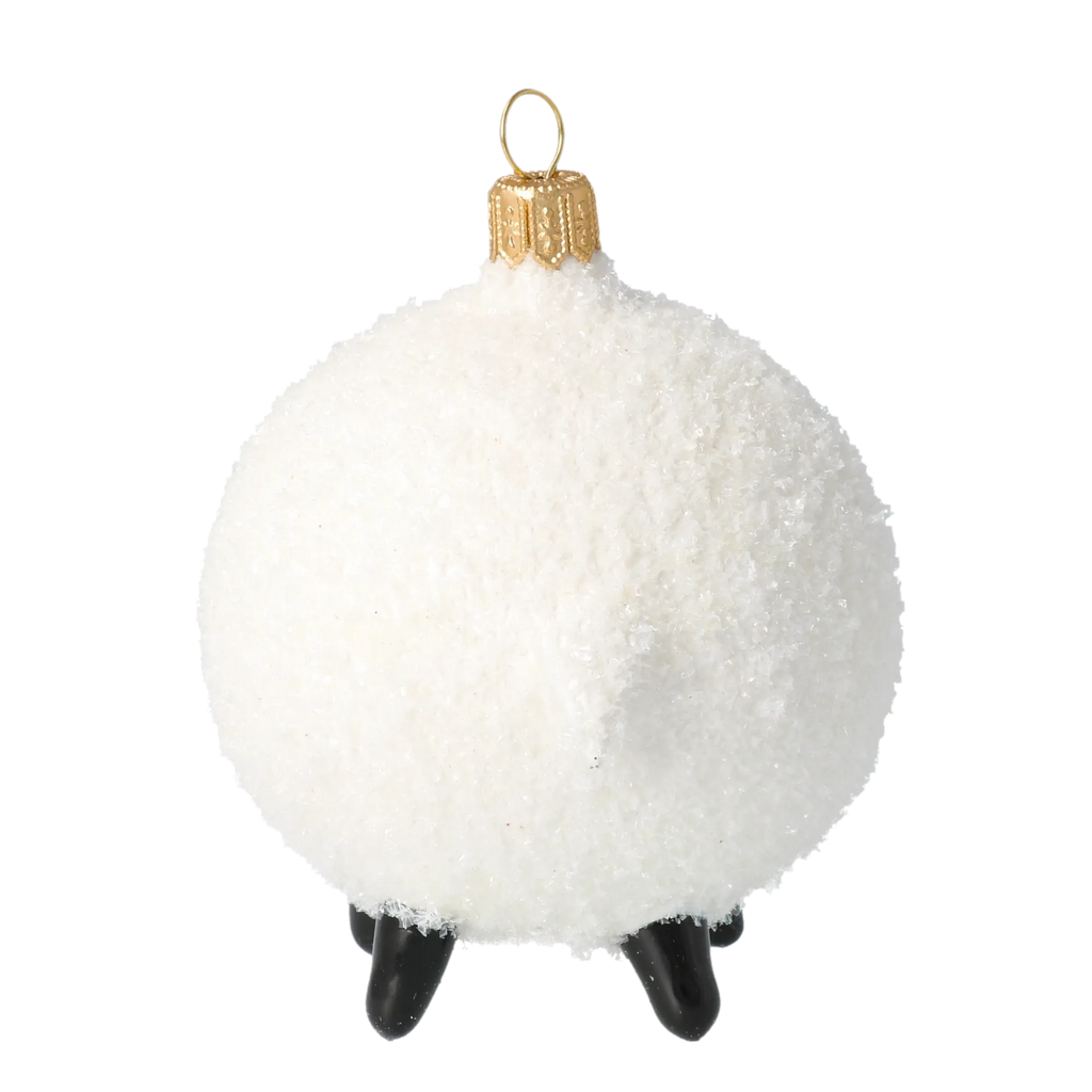 Inquisitive Highland Ram | Hand-Painted Glass Ornament | Blubom 2020-078