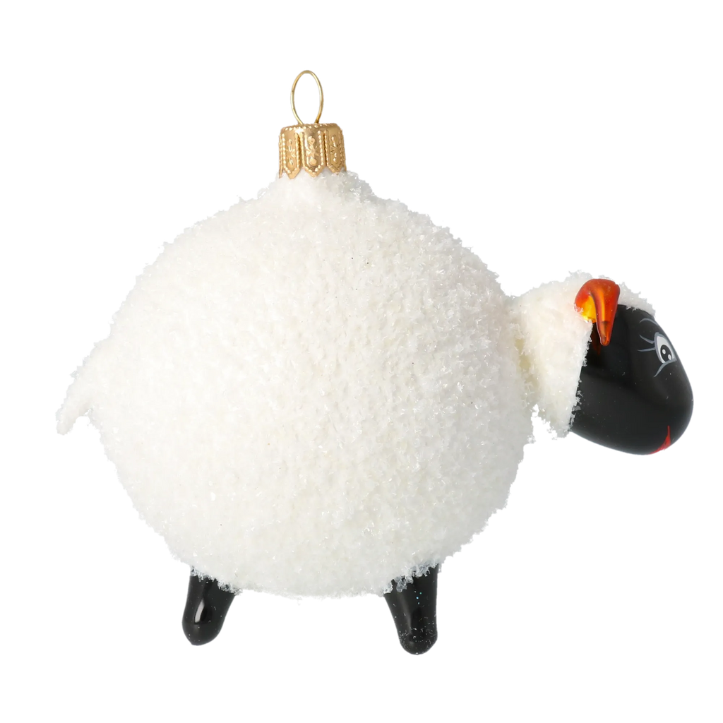 Inquisitive Highland Ram | Hand-Painted Glass Ornament | Blubom 2020-078