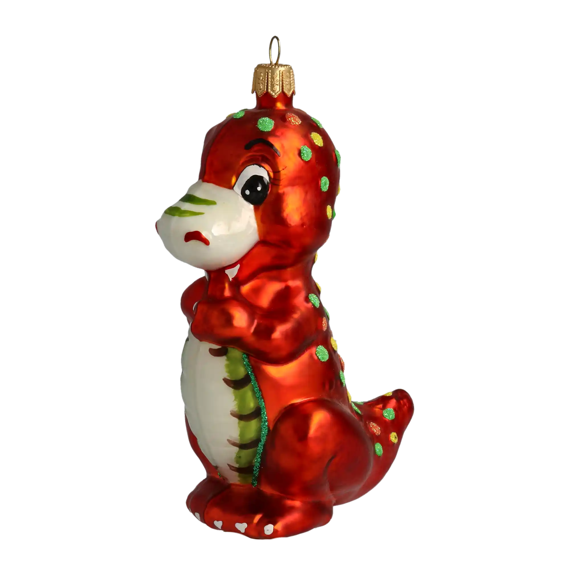 Ognisty Dinozaur Zabaweczka Szklana Ozdoba