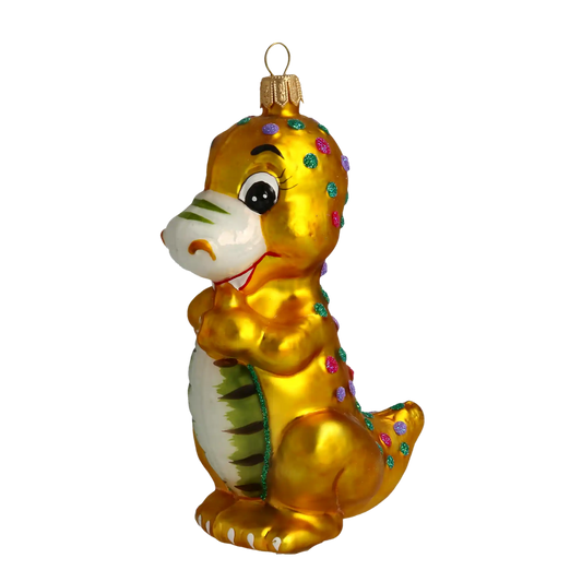 Słodki Dinozaur Szklana Ozdoba Dino