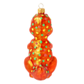 Load image into Gallery viewer, Speckled Amber Dinosaur Premium christmas glass ornament 2020-085
