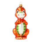 Bashful Amber Titan | Hand-Painted Glass Ornament | Blubom 2020-085