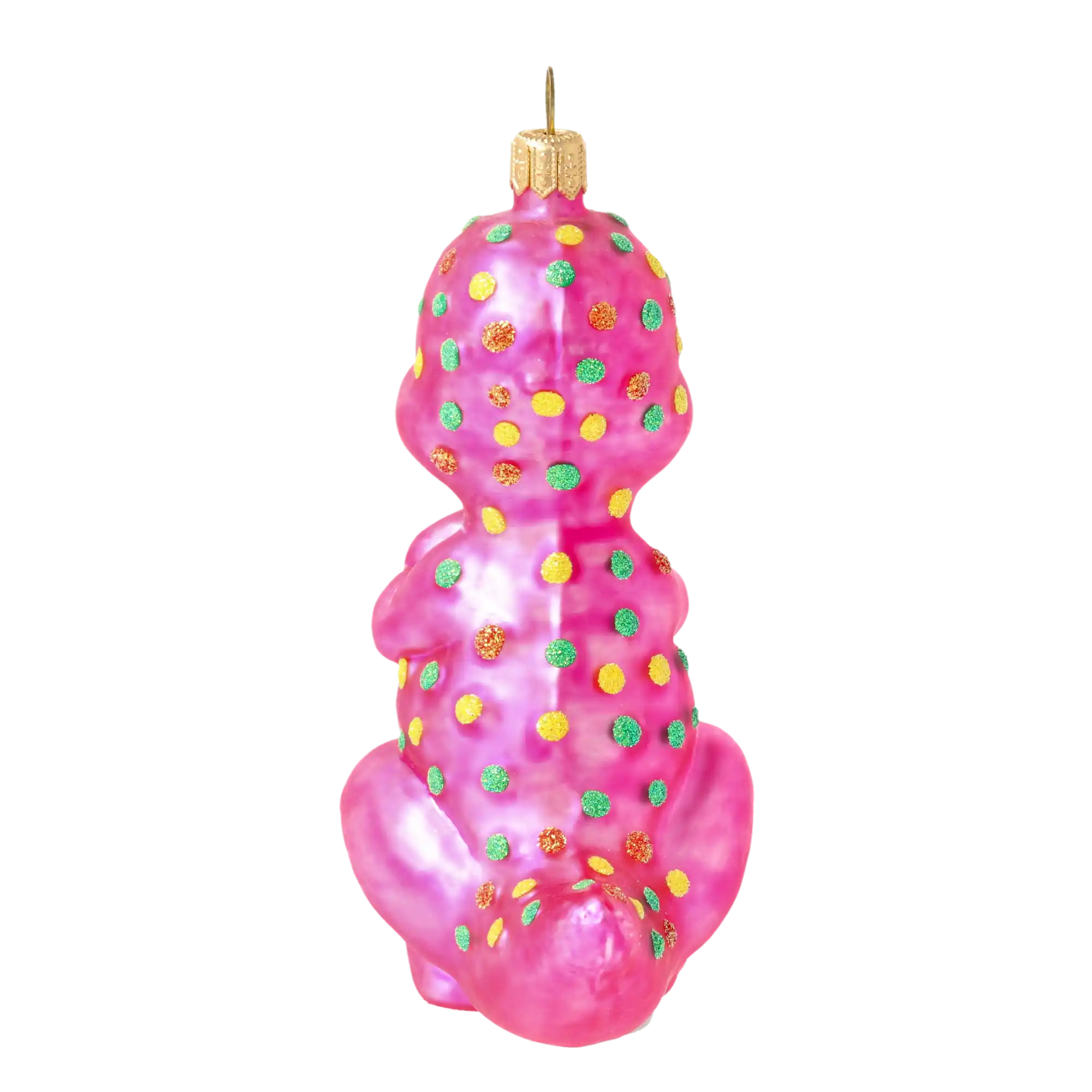 Różowy Dinozaur Szklana Ozdoba