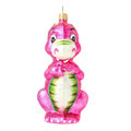 Amiable Magenta Saurian | Hand-Painted Glass Ornament | Blubom 2020-086
