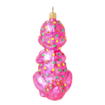 Load image into Gallery viewer, Fuchsia Petite Dinosaur Premium christmas glass ornament 2020-086
