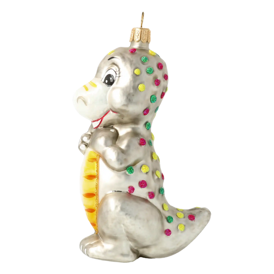 Dinozaur w kropki Zabawka Szklana Ozdoba