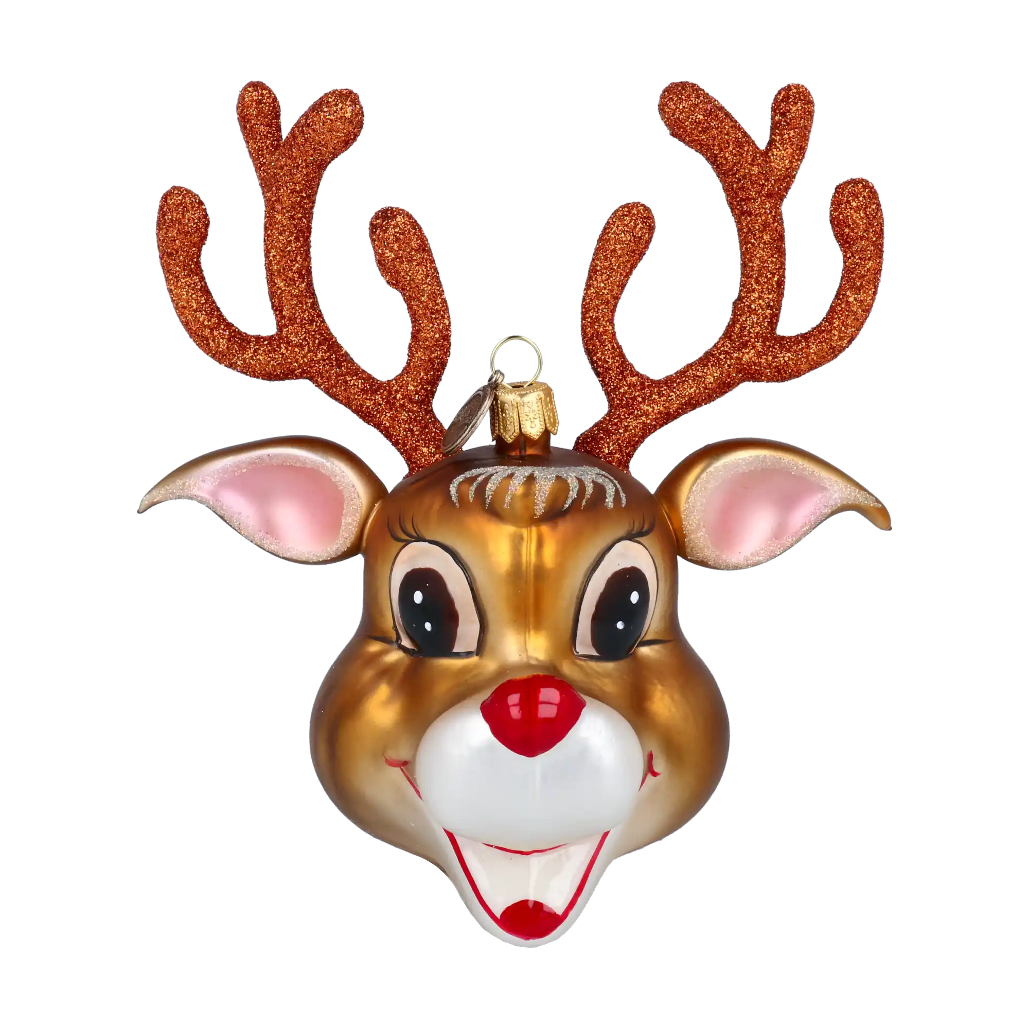 Renifer Rudi – Klasyk Świątecznej Magii Szklana Ozdoba