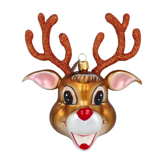 Renifer Rudi – Klasyk Świątecznej Magii Szklana Ozdoba