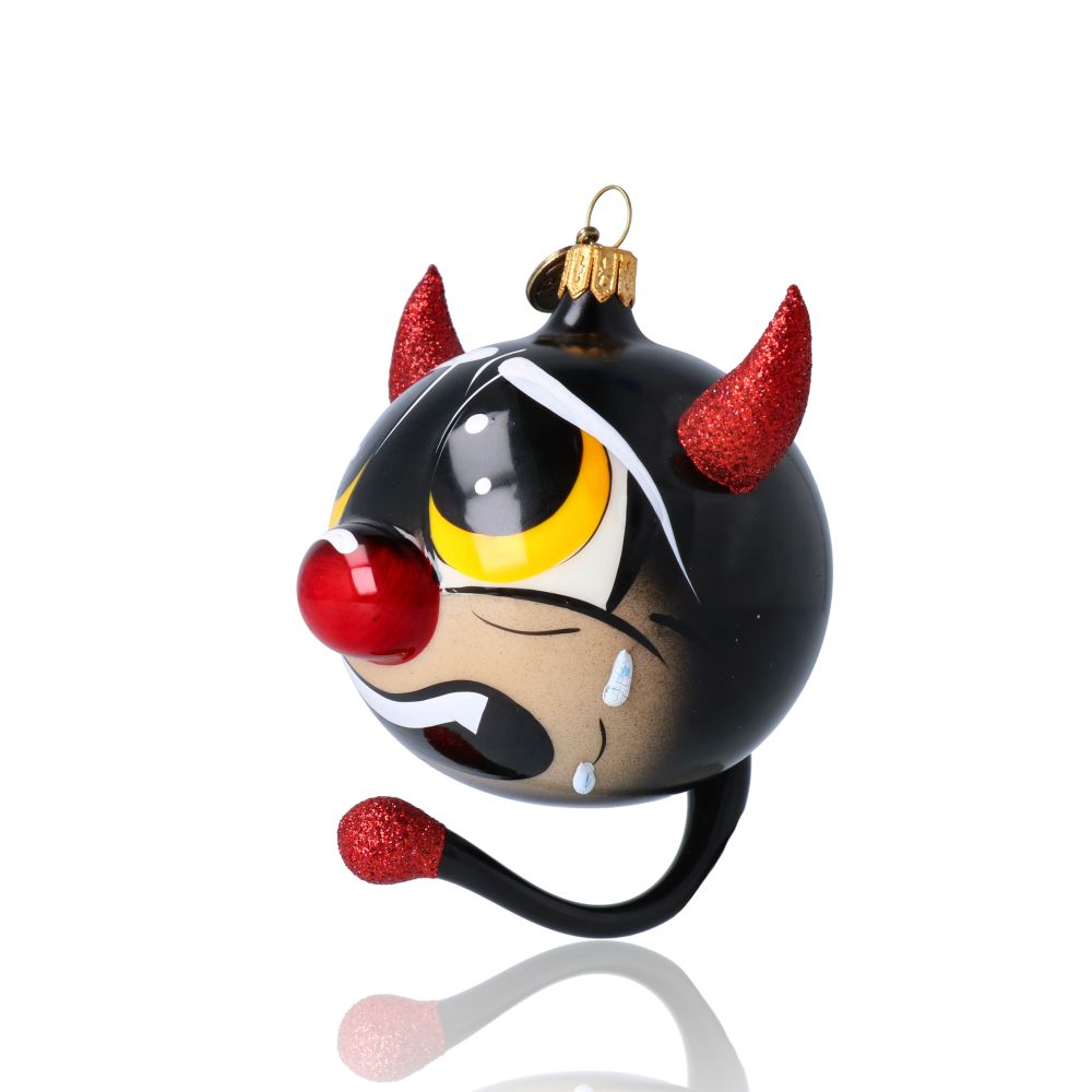 Wystraszony Diabełek Szklana Ozdoba Potworek – magia nocy w Twoim wnętrzu