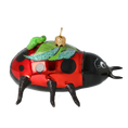 Load image into Gallery viewer, Scarlet Ladybird and Green Caterpillar Premium christmas glass ornament 2020-093
