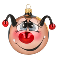 Load image into Gallery viewer, Ladybug with a Bow Glass Christmas ornament bee 2020-095

