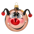 Bashful Crimson Voyager | Hand-Painted Glass Ornament | Blubom 2020-095