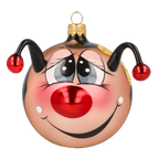 Bashful Crimson Voyager | Hand-Painted Glass Ornament | Blubom 2020-095