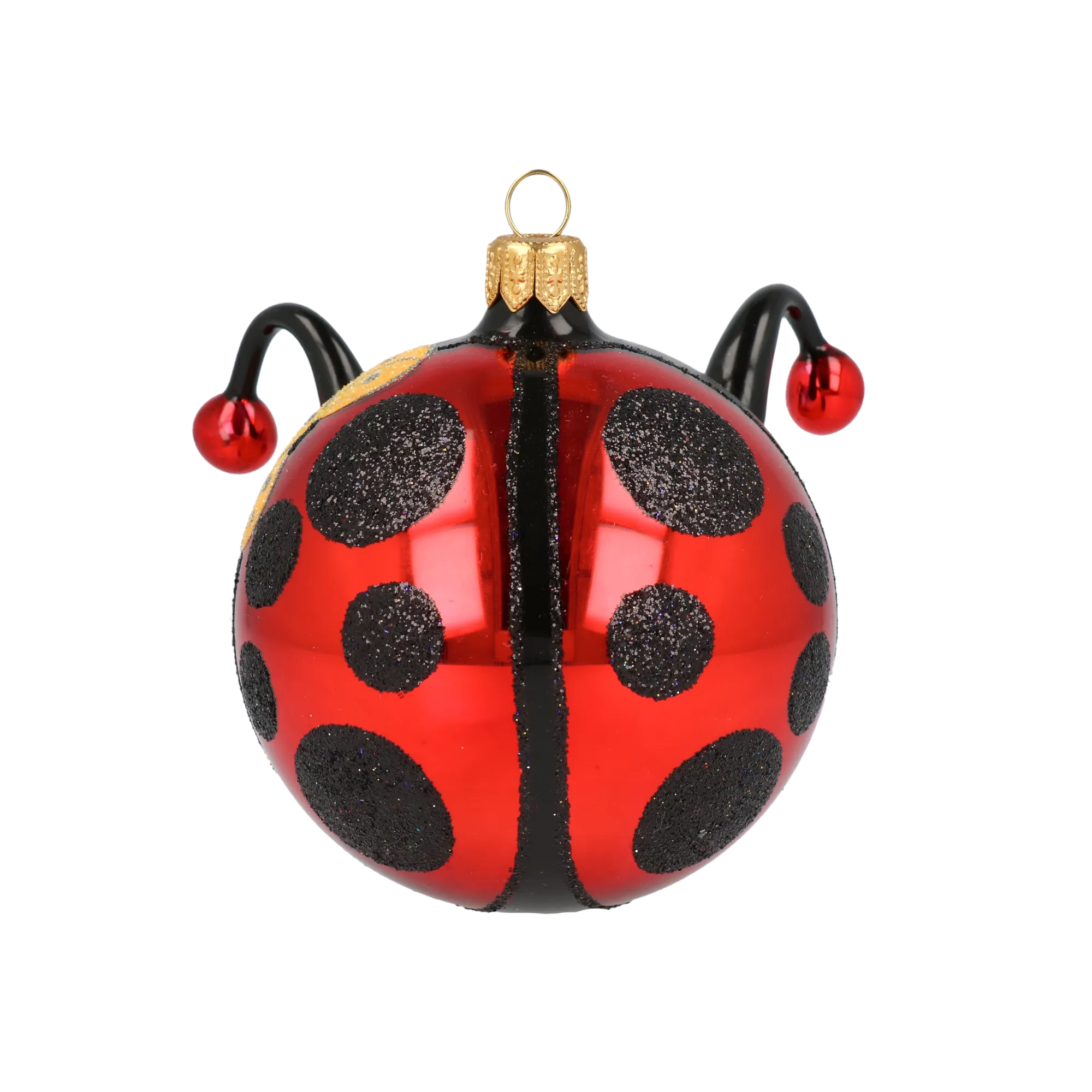 Ladybug with a Bow Glass Christmas ornament bee 2020-095