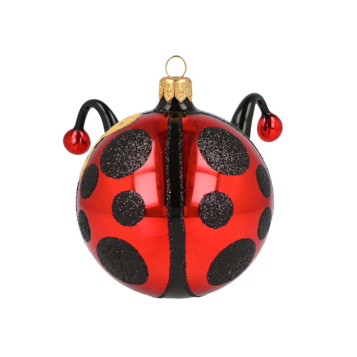 Bashful Crimson Voyager | Hand-Painted Glass Ornament | Blubom 2020-095