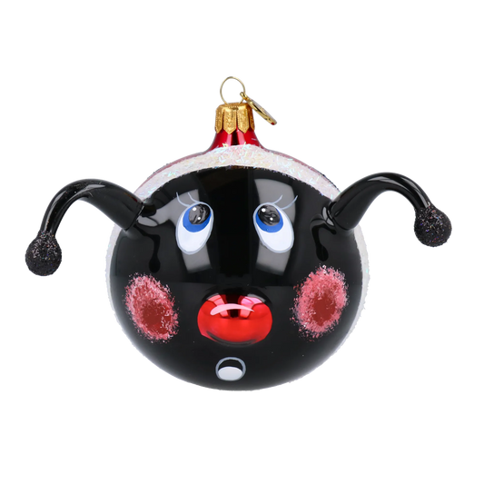 Onyx Ladybird Premium christmas glass ornament 2020-096