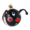 Załaduj obraz do przeglądarki galerii, Onyx Ladybird Premium christmas glass ornament 2020-096
