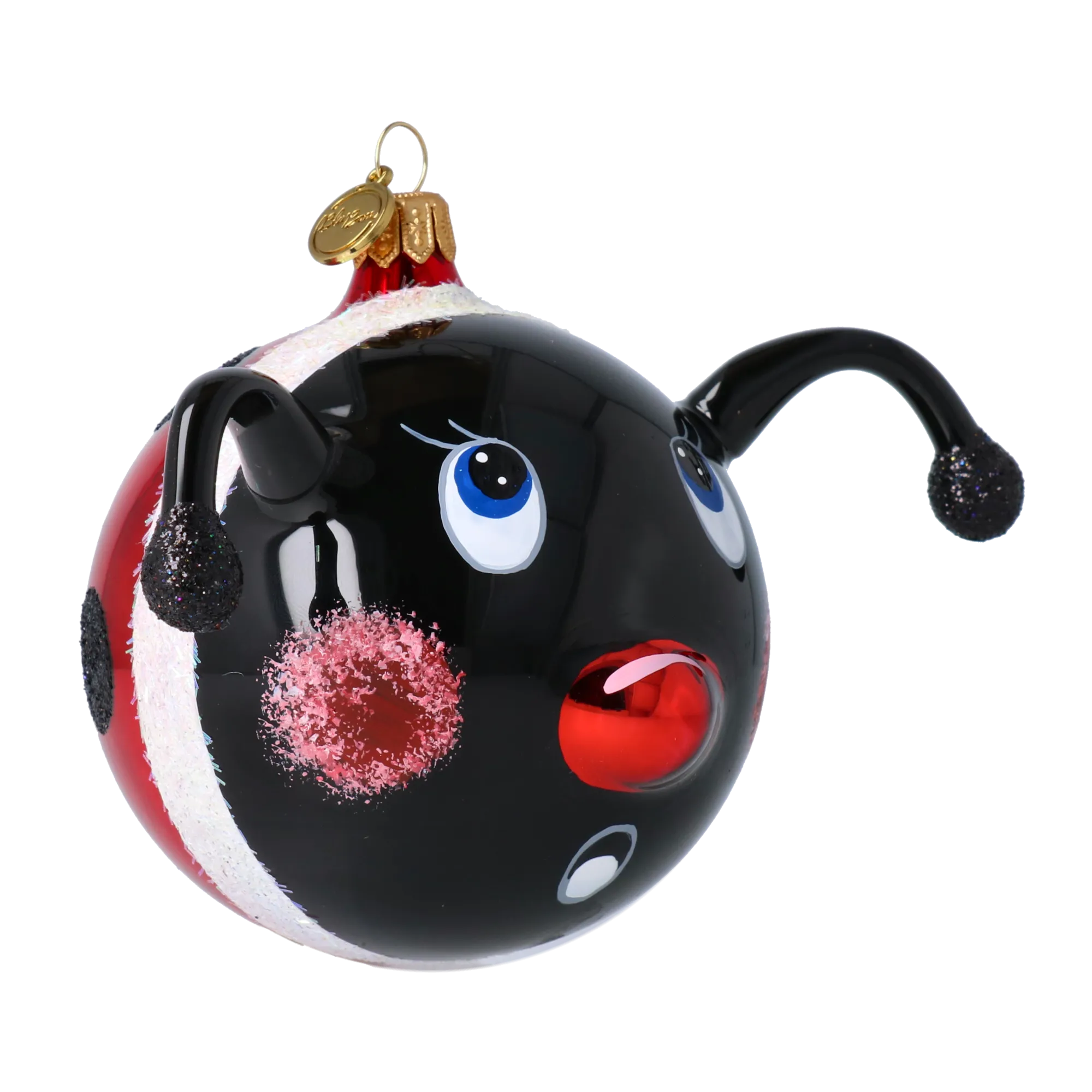 Onyx Ladybird Premium christmas glass ornament 2020-096