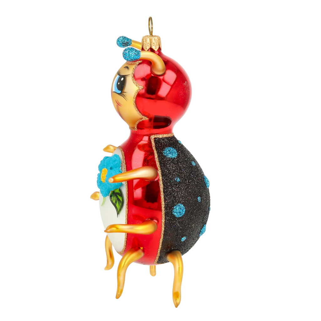 Bashful Meadow Guest | Hand-Painted Glass Ornament | Blubom 2020-097