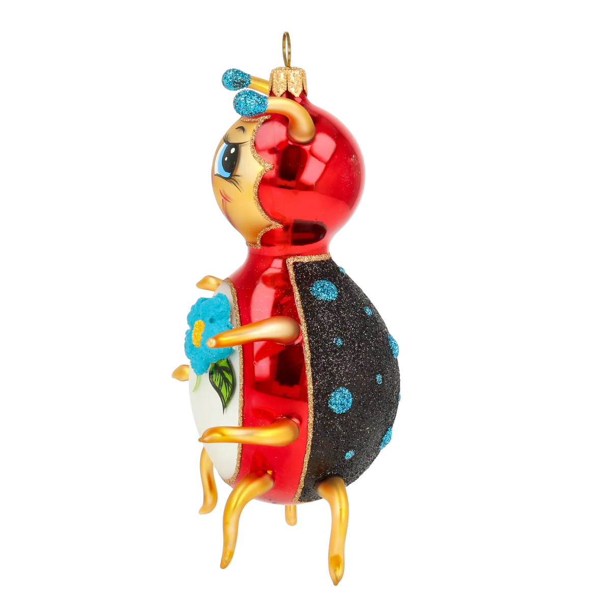 Bashful Meadow Guest | Hand-Painted Glass Ornament | Blubom 2020-097