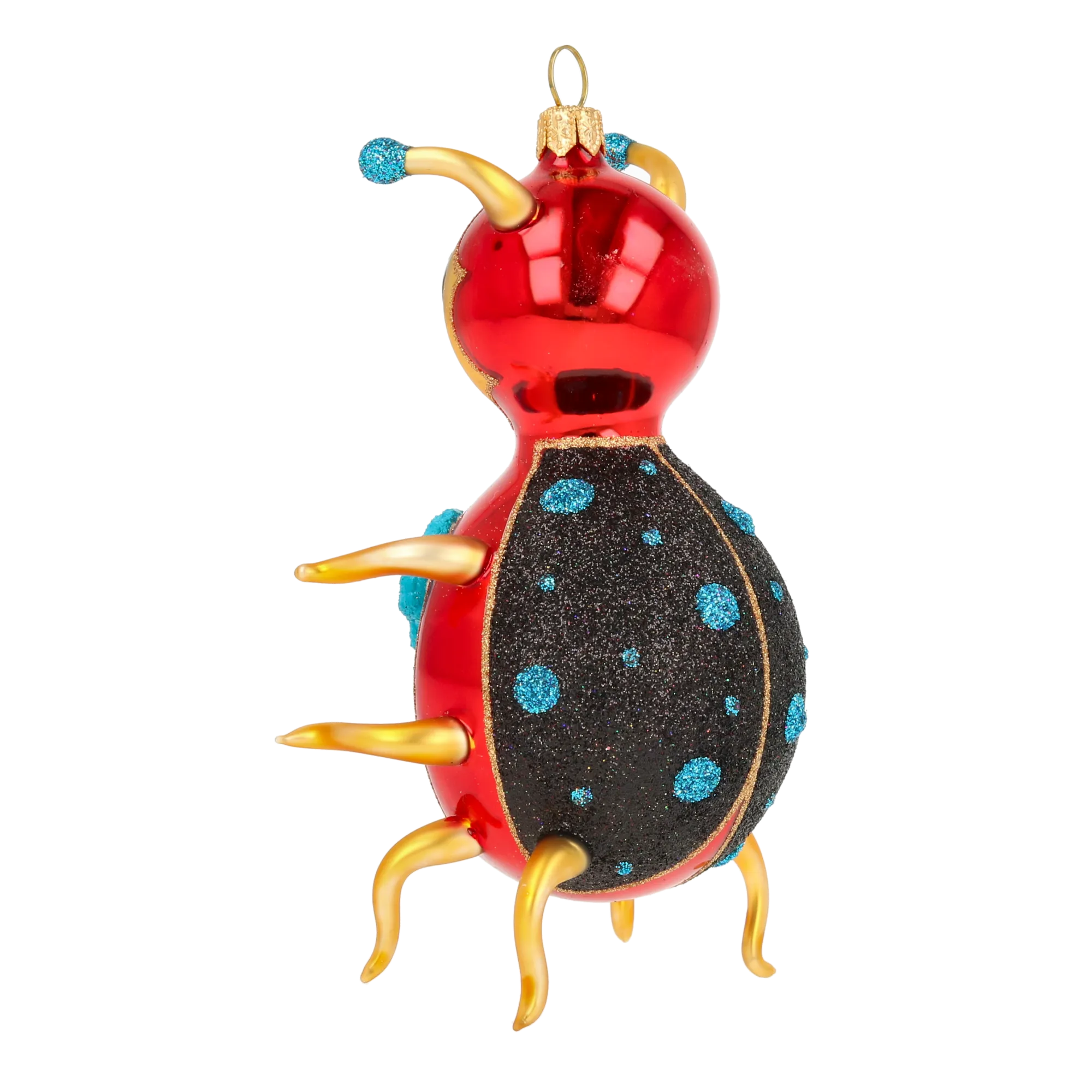 Crimson Azure Blossom Beetle Premium christmas glass ornament 2020-097