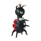 Dapper Midnight Beetle | Hand-Painted Glass Ornament | Blubom 2020-101