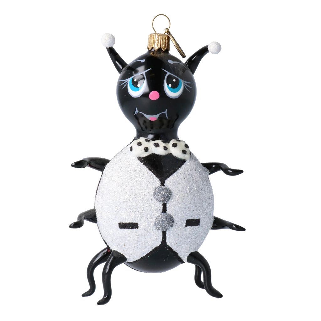 Earnest Midnight Guest | Hand-Painted Glass Ornament | Blubom 2020-102
