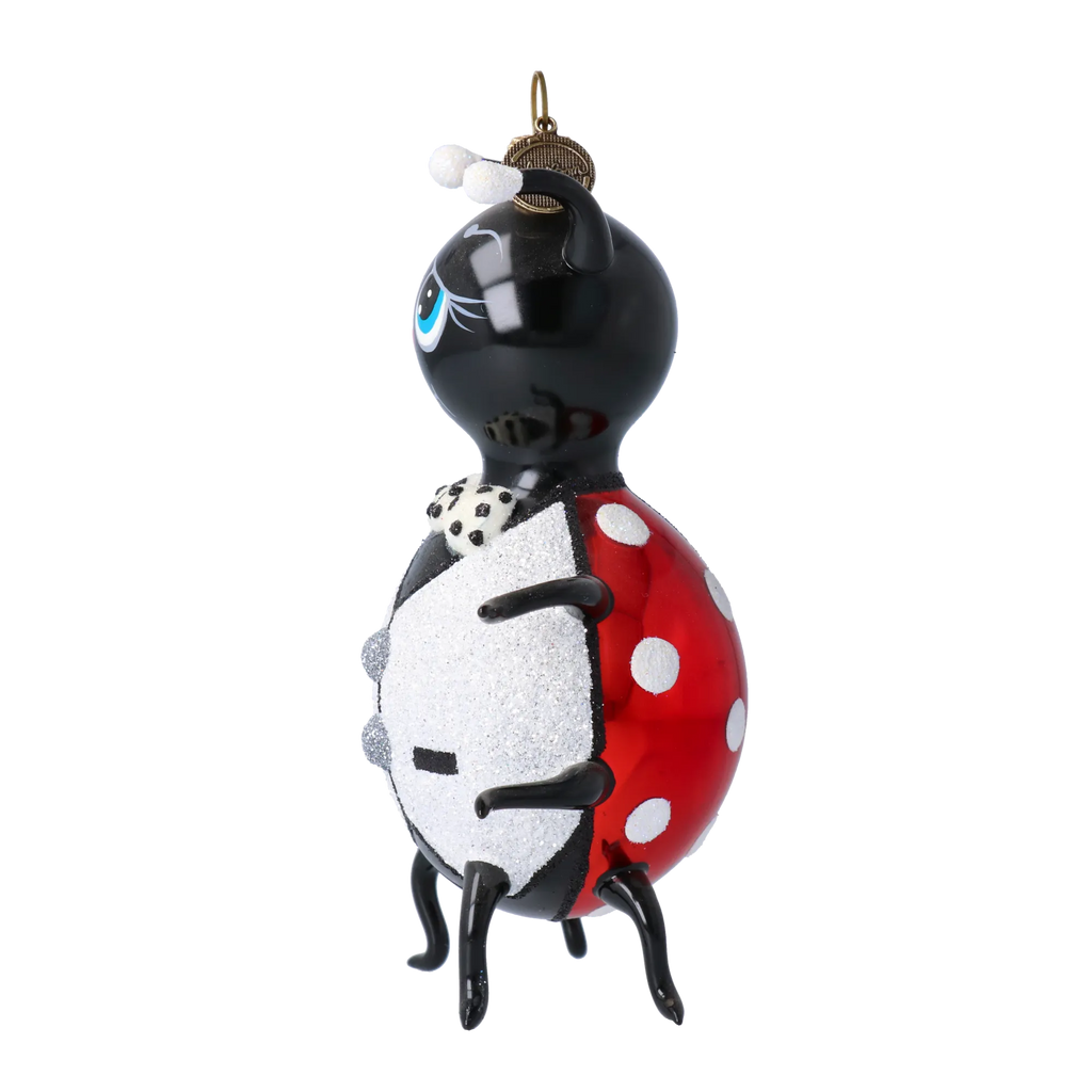 Earnest Midnight Guest | Hand-Painted Glass Ornament | Blubom 2020-102
