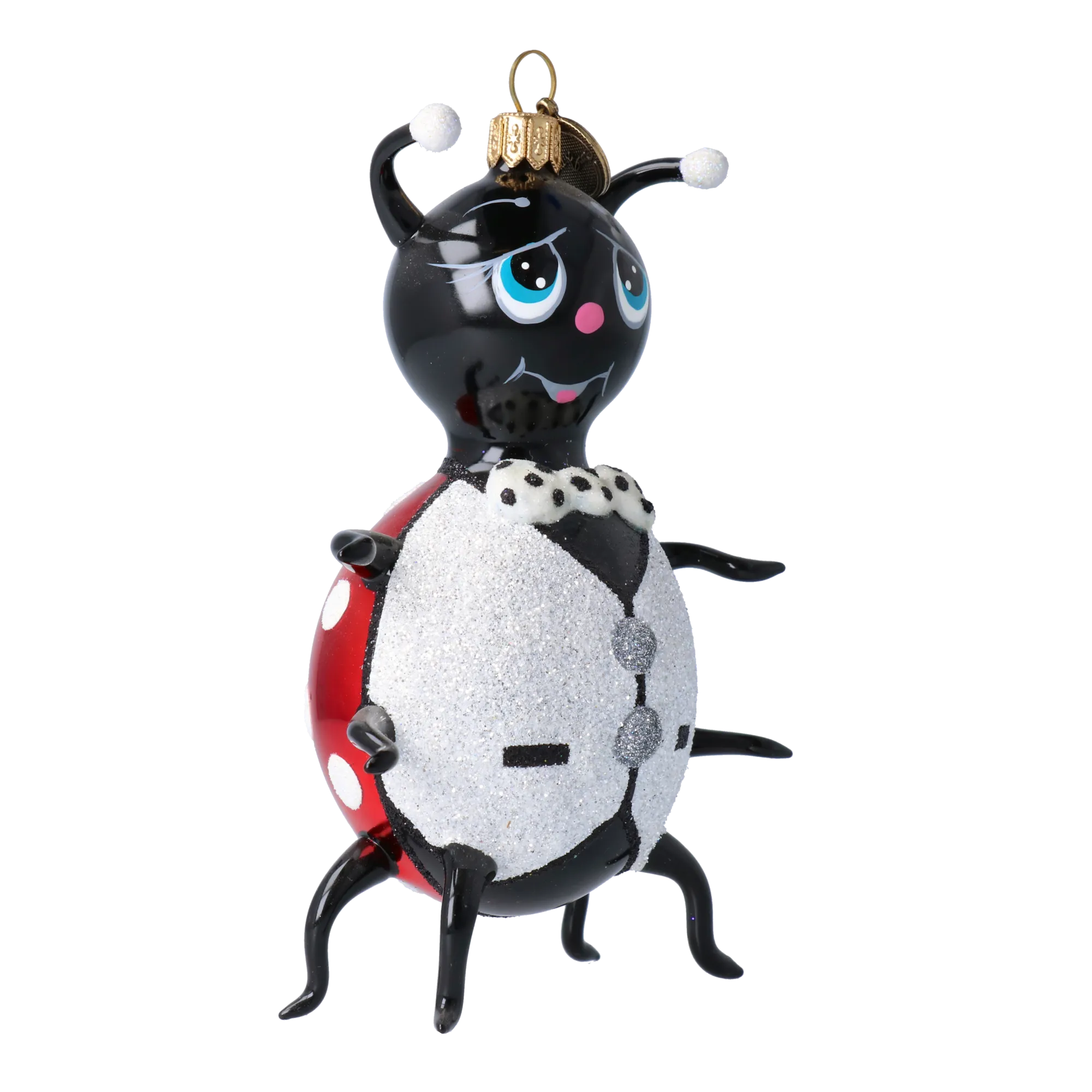 Onyx Tuxedo Beetle Premium christmas glass ornament 2020-102