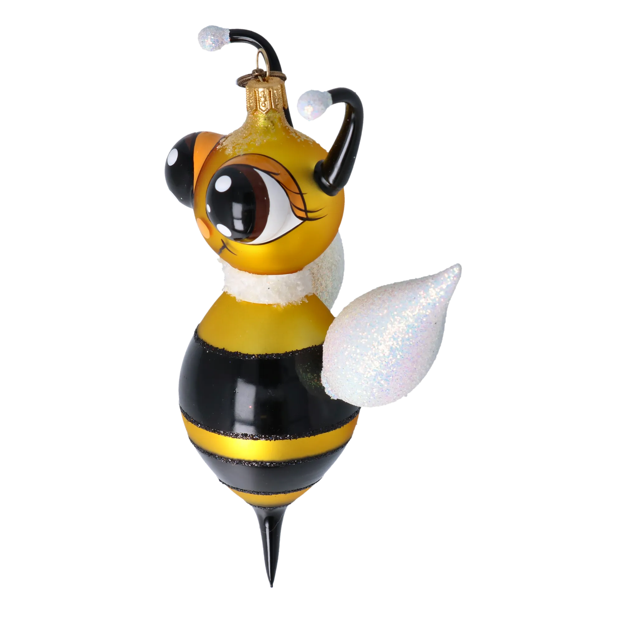 Golden Striped Wasp Premium christmas glass ornament 2020-111