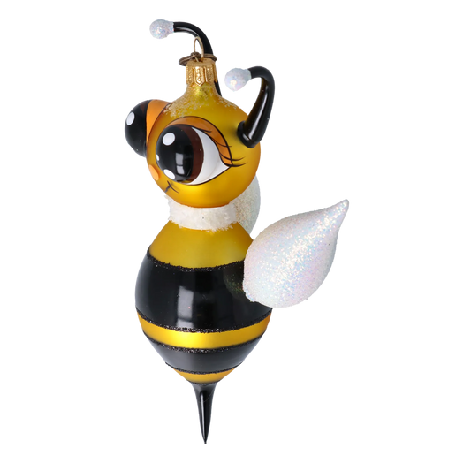 Golden Striped Wasp Premium christmas glass ornament 2020-111